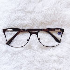 Esme Metallic Brown Classic Sleek Reader Glasses